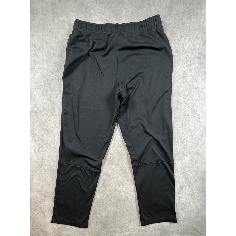 Nike Mens Medium Sweatpants Black Dri Fit Brushed Fleece Open Hem Pants - Picture 2 of 9